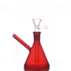 2pcs 14 mm Femelle Bang de brûleur d'huile Bongs Hobelah Pyrex Triangle de pyrex Recycleur Recycler Bong de bécher en tête