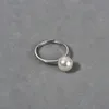 Designer Rovski Luxury Top smycken Tillbehör Högkvalitativ version av Silver Grey White Shijia Pearl Ring S925 Sterling Silver Ins Style Open Ring for Women