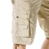 Short masculin Cargo hommes 2023 Summer Army Military Style Homme 8 couleurs décontractées lavage multi-poches coton mâle plus taille