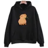 Grappige capybara print hoodie vrouwen/mannen kawaii cartoon tops sweatshirt voor meisjes unisex mode Harajuku grafische pullovers met capuchon hkd230725