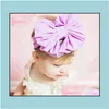 Thanksgiving speelgoed voorraden Haaraccessoires Kids Girls Big Bow Headwrap Band Baby Girl Cotton Headbands Infant Babies Fashion Hair Dhr1p