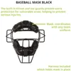 Capas de ciclismo Máscaras Protectores de béisbol Marca de niños extendidos MARCO DE ACERO CLÁSICO DE Softbol Classal con Equipo de protección de la cabeza del receptor de cuero PU 230811