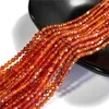 Perlen kleine Natursteinorange Zirkon 2 3 4 mm Abschnitt Lose für Schmuck Herstellung Halskette DIY Armband Accessoires