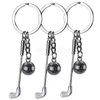 Keychains Lanyards 1st Golf Club Ball Keychain Sport tema Keyring Souvenirs Pendants Toys For Players Athletes TeamMates Alloy Golf Gift Ny