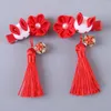 Hair Accessories Headdress Bow Grip Flowers Hairpins Kids Chinese Clips Children Tassels Year
