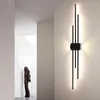 Wall Lamp Modern Led Black Sconce Light Indoor Living Room Bedroom Sofa Background Lighting L80-120cm