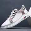 Kleiderschuhe echte Leder -Freizeitschuhe Männer Sneaker im Freien Wanderschuheträger Mann bequem atmungsaktive männliche leichte Schuhe Plaid Schuh 230811