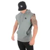 New Brand Summer Fitness Stringer Hoodies Muscle Shirt Bodybuilding Clothing Gym Tank Top Mens Sporting Sleeveless shirts2021 HKD230725