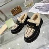 Gu Aile Giyim Koyun Dinini ve Kürk All-One Sığ Kar Botları Paris Patwalk Suppe Trim Shearling, kutu tozu boyutu 35-40 ile sıcak kauçuk platformu korumak için tamamen kaplı