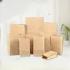 Bolsas de armazenamento Bolsa de papel de fundo quadrado de alimentos Vários tamanhos de pão embalagens de óleo Torrada Baking self Standing