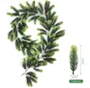 Fleurs décoratives 2pcs Artificiel Christmas Pine Aigneles Vine pour la plante Mur Fond Mariage Party Home Garden Al Office Bar