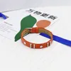 W274 Bangle Designer Barels Bracelet Women Leather Braceband Fudicury Charm Bracelets Orange Pendant Letter Jewelry 18K Gold Placed Stains Steel