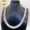 Designer Jewelry Wholesale Price 12mm 2 Rows Custom Hip Hop Iced Out Jewelry 925 Silver D-VVS1 Moissanite Diamond Cuban Link Chain Bracelet