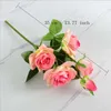 Fiori decorativi 3 pezzi simulazione 5 rose rami di fiori di San Valentino regalo soggiorno uffici mobserghetti fai da te fare matrimonio