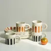 Tazze Tingke Nordic Vintage dipinto a mano Vuppe Rugh Ceramic Tagu