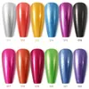 12 färger Metallic Gel Nail Polish Set - Jelly Gel Polish för att stärka och blötlägga naglar - Nagelkonstdesigngåvor