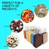 Storage Bags 12pcs Colorful Gift Box Wrapping Paper Bag Kraft Candy Handheld Present Pouch Random Color