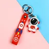 Keychains Lanyards Pvc Soft Rubber Cartoon Panda Keychains Astronaut Doll Key Chain Small Accessories Cute Violence Bear Bag Pendant Gift