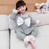 Clothing Sets Girls Pajamas Big Bow Children's Clothing Girl Sleepwear Cotton Pyjamas Sets For to Years