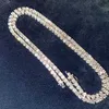 Lab made gioielli con diamanti puro 925 IGI argento certificato 5 mm hpht vs1 chiarezza diamante laboratorio coltivato a catena diamante collana da tennis
