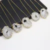 Подвесные ожерелья REIKI HEALING Natural CrystalRer -Formular в форме оригинального каменного прорастания в качестве очаровательного подарка для женщин