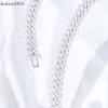 Niestandardowa biżuteria 10 mm pojedynczy rzędowy przepustka Diamentowa Test Moissanite Diamond Sterling Sier Hip Hop Cuban Cuban Chain For Man