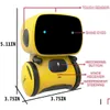 RC Robot Emo Smart S Dance Voice Command Sensor Singing Dancing Powtarzający zabawkę dla dzieci chłopców i dziewcząt Talking 221122 Drop dostawa Dh5qt