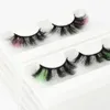 Falska ögonfransar Mink Color Eyelash Wholesale 51050100200Pairs Colored Lashes 3D White Red Vendors Fake in Bulk Cilios Makeup 230811