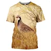 Camicie da uomo 2023 Animale Stampa 3D Top vintage Top Wild Chicken Duck Pattern Abbassini corti Materiale di asciugatura rapida