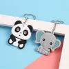 Keychains Lonyards PVC Caouthoure de caoutchouc Softoon Animal Chain de clé Panda Elephant Cow Bear New Doll Sac Pendants Accessoires Mignon Ornements pour femmes Kids