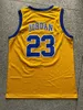 SL 23 Michael Jor Dan Laney High School College Basket Jersey White Blue Yellow Size S-XXL