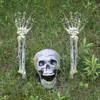 Andere evenementenfeestje benodigdheden realistische skeletinstangen Halloween decoraties enge schedel skelet handbot voor tuin gazon ring tuinglee home Decor 230812