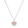 Colliers pendants mavis lièvre rose clair Collier de coeur de coquillage réel de coeur