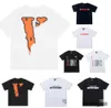 Mens Designer t Shirt Friends Letter Print Tees Big v Men Women Short Sleeve Hip Hop Style Black White Orange T-shirts Vlo Size S-xl002