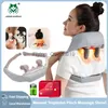 Nieuwste draadloze nek massager kneden cervicale wervelkolom massage sjaal trapezius spierverwarming oplaadbaar proteerbaar gezondheidsgeschenk HKD230812