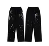 2023 Mens Jeans Pants Galleries Sweat Depts Pants Speckled Letter Print Men's Women's Couple Loose Versatile Casual Pants Straight Graffiti Pants Orange Gray Red vb3