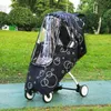 Barnvagnsdelar Tillbehör Spädbarn Cartoon Weathershield för Swivel Wheel barnvagn universell storlek Baby Rain Cover Vind andningsbara sköldar 230812