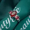 Обручальные кольца Классический красный кристалл для женщин CZ Обручальное кольцо модные украшения рождественский подарок
