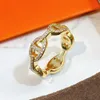 Band Rings Designer Love Pig Nose Ring 925 Silver Plated 18K Gold Full Diamond Smooth Faced Hollow out Personalized Fashion Couple DDON