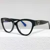 デザイナーメガネ黒額枠のプレーンカラーグラスCH3438近視予防と青色光のための同じ眼鏡フレームプレート