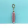 Keychains Lanyards New Cute Long Pom Keychain Women Fashion Faux Mink Fur Key Chain Bag Charms Pendant Tassel Fluffy Car Key Ring Creative Gift