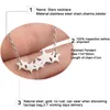 Everfast Wholesale 10pc/Lot Flowing Stars Stainless Steel Pendants Necklaces Dainty Meteor Charms For Women Kids Korean Fashion Jewelry Gift