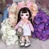 Dolls 17 cm BJD Doll Ball połączona ręcznie robiona makijaż twarz z ubraniami mody wielokolorowe 3D Oczy winylowe ciało głowa na dziewczynę Prezent 230811