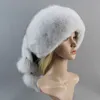 Beanie/Skull Caps Winter warme luxe dame natuurlijke bont bommenwerper hoed vrouwen Russische wasbeer koninklijke bont caps bont hoed koepel mongoolse hoed bont hoed 230811