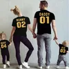 Familie matching outfits familie matching kleding t-shirt katoenen jongen baby shirts mama en dochter outfit vader moeder zoon meisje jongenskleding