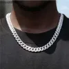 Solid Sier 6Mm 9Mm 13Mm Iced Out D/Vvs Moissanite Men Necklace Bling Cuban Link Chain With Gra Certificate