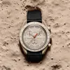 Mens Watch Movement Watch The Woman Moonswatch Quarz Mount to The Moon 42mm 고급 바이오 세라믹 행성 Montre Master Wristwatches Mercury Designer Watch