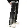 Jeans masculin 2023 Cool Design Camouflage Patchwork Straight Pant
