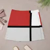 Kjolar de Stijl Artworks - Mondriaan Mini Kjol Kvinnans sommarklänning 2023 Kvinna Skorts för kvinnliga kvinnliga