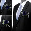 Artificial rose bride and groom wrist flower brooch Wedding sisters hand flower Best man group corsage